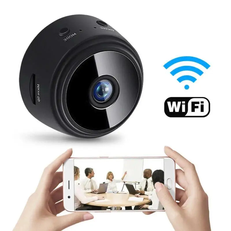 Mini Câmera de Vigilância Sem Fio, WiFi, Prova d’água